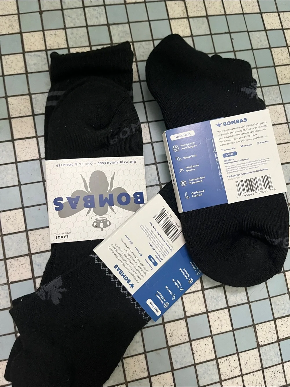 Bombas Black Low-Cut Men’s Athletic No-Show Socks (3-Pack)